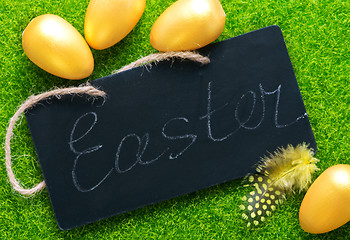 Image showing decorative painted Easter eggs