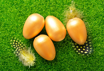 Image showing decorative painted Easter eggs