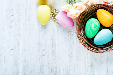 Image showing decorative painted Easter eggs