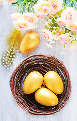 Image showing decorative painted Easter eggs