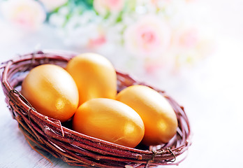 Image showing decorative painted Easter eggs