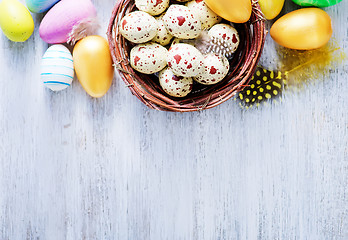 Image showing decorative painted Easter eggs