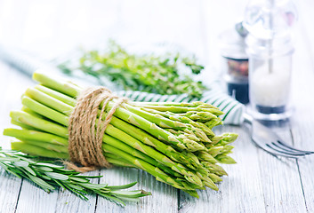 Image showing raw asparagus