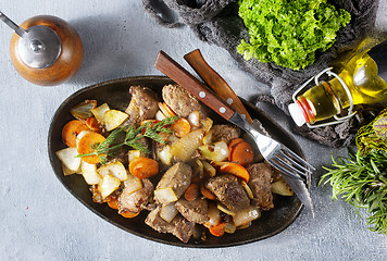 Image showing liver with vegetables