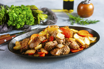 Image showing liver with vegetables