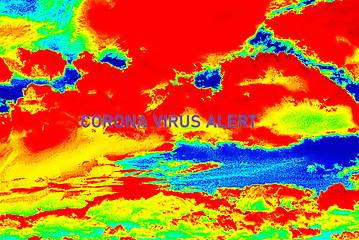 Image showing Corona virus alert pattern.