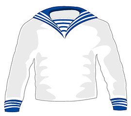 Image showing Cloth of the sailor on white background is insulated