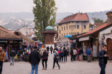 Image showing Bascarsija square in Old Town Sarajevo