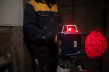 Image showing Laser equipment at a construction site