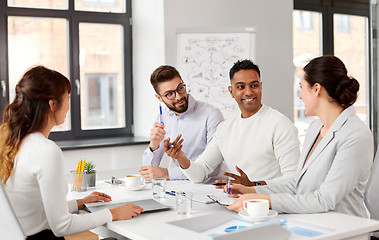 Image showing recruiters having job interview with employee