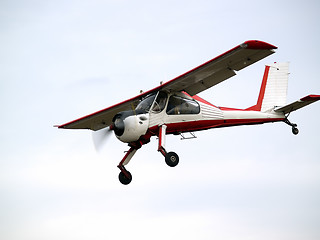 Image showing Small plane on glideslope