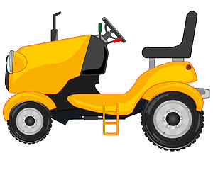 Image showing Tractor garden on white background is insulated