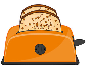 Image showing Tools for kitchen toaster on white background is insulated