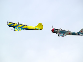 Image showing Group aerobatics