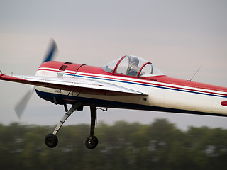 Image showing Aerobatics plane close-up side-view