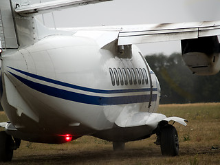 Image showing Commuter plane taxiing