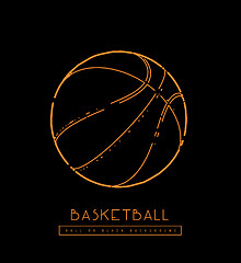 Image showing Basketball ball vector illustration.