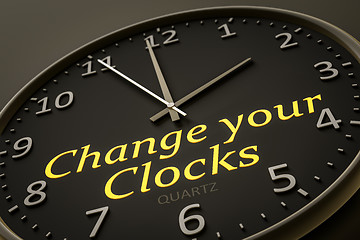 Image showing change your clocks modern black clock style 