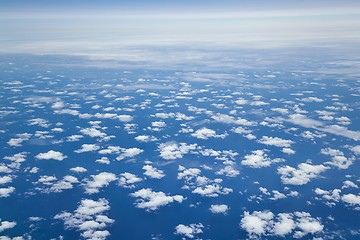 Image showing Clouds from above over the ocean