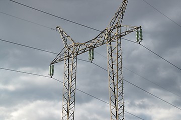 Image showing Electric lines, high voltage