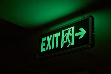 Image showing Emergency Exit Sign