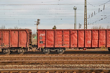 Image showing Freight Train Wagons