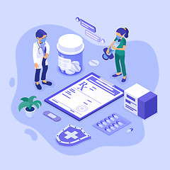 Image showing Medical Diagnostics Isometric