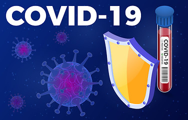 Image showing Stop 2019-nCoV Coronavirus test tube