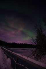 Image showing Aurora Borealis, River Eibyelva, Alta, Norway