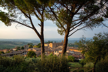 Image showing Chiesa di Sant Agostino, San Gimignano, Tuscany, Italy