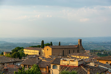 Image showing Chiesa di Sant Agostino, San Gimignano, Tuscany, Italy