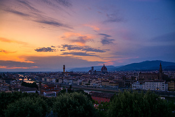 Image showing Florence at the Evening, Tuscany, Italy