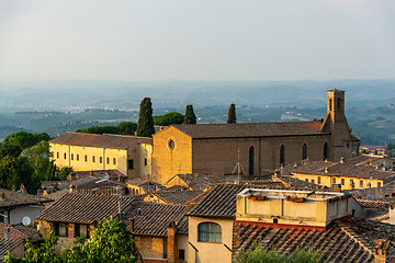 Image showing Chiesa di Sant Agostino, San Gimignano, Tuscany, Italy