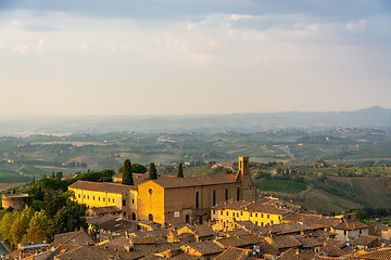 Image showing Chiesa di Sant Agostino, San Gimignano, Tuscany, Italy