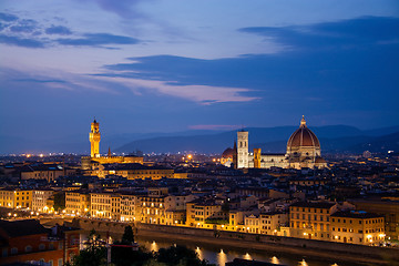 Image showing Florence at the Evening, Tuscany, Italy