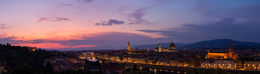 Image showing Florence at the Evening, Tuscany, Italy