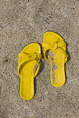 Image showing Yellow Flip-Flops