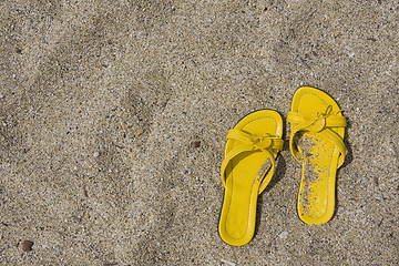 Image showing Yellow Flip-Flops