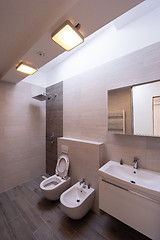 Image showing unfinished stylish bathroom interior