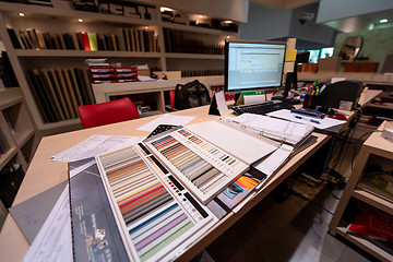 Image showing Architect & Interior designer working table