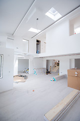 Image showing Interior of unfinished two level apartment