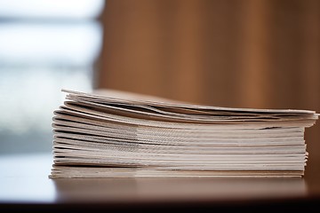 Image showing Magazines in a pile