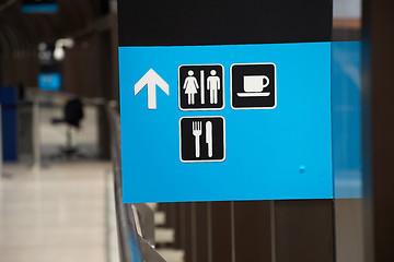 Image showing Toilet sign in a building