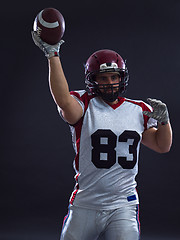 Image showing american football player throwing ball