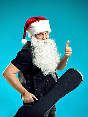 Image showing Portrait of Man in Santa Claus Costume