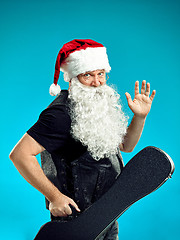 Image showing Portrait of Man in Santa Claus Costume