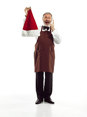 Image showing Portrait of Man in Santa Claus Costume