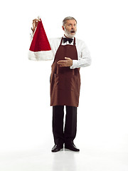 Image showing Portrait of Man in Santa Claus Costume