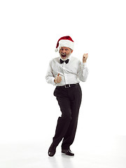 Image showing Portrait of Man in Santa Claus Costume