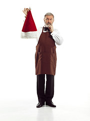 Image showing Portrait of Man in Santa Claus Costume